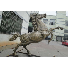 Acero inoxidable para caballo al aire libre escultura de cobre